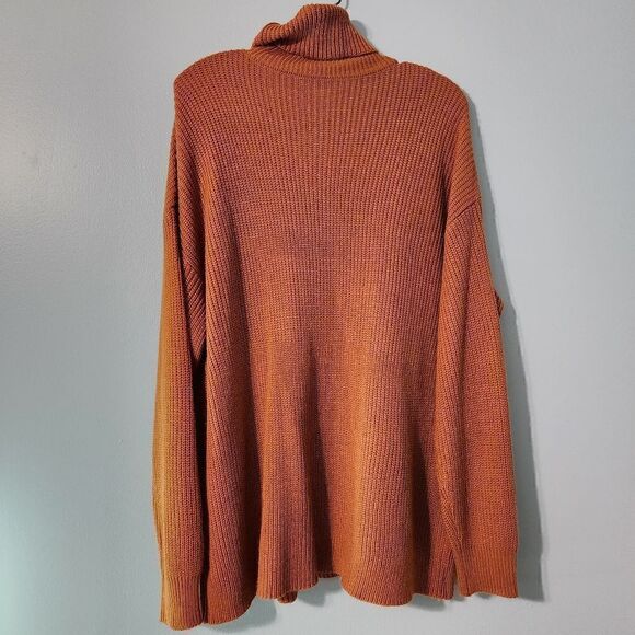 Shein Funnel Neck Drop Shoulder Ribbed Knit Sweater - Picture 12 of 15